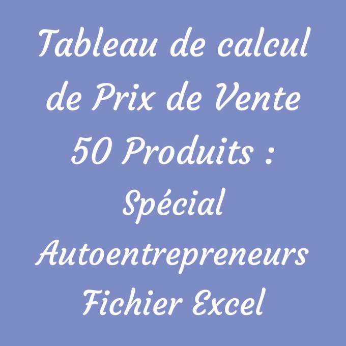 outil calcul prix autoentrepreneur 50 fiches